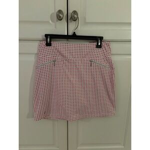 GGblue Luxe‎ Sport Pink Gingham Golf Skort Women's Medium Athletic Skirt